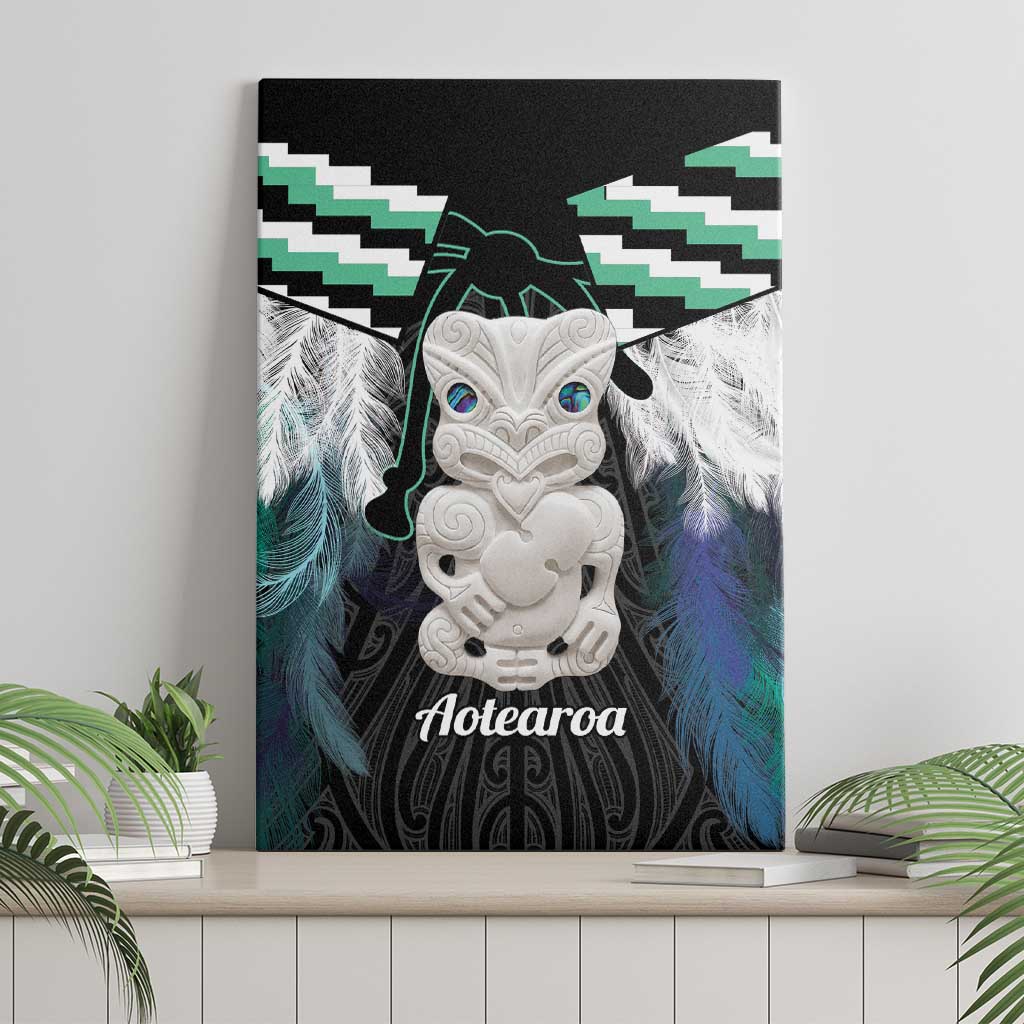 Aotearoa Korowai Motif Canvas Wall Art Hei Tiki Poutama Maori Pattern