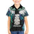Aotearoa Korowai Motif Family Matching Off The Shoulder Long Sleeve Dress and Hawaiian Shirt Hei Tiki Poutama Maori Pattern