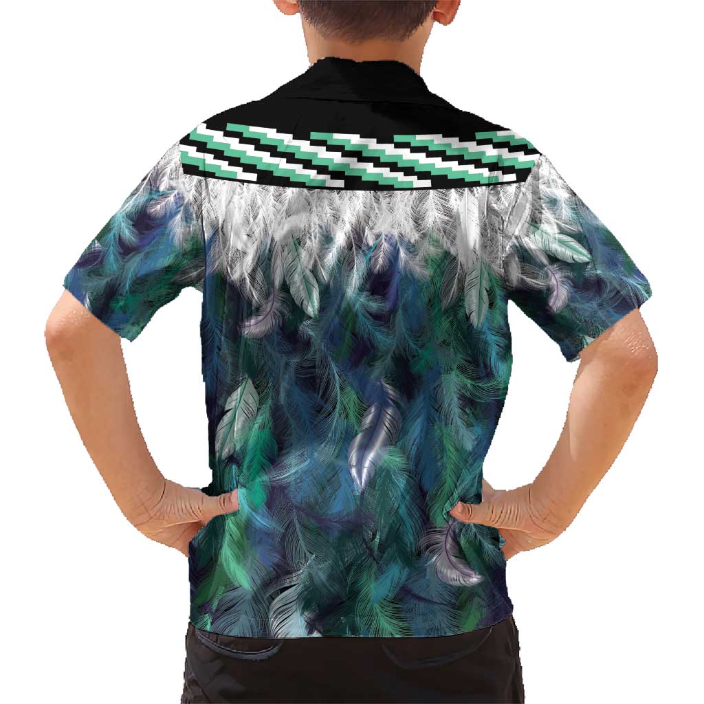 Aotearoa Korowai Motif Family Matching Short Sleeve Bodycon Dress and Hawaiian Shirt Hei Tiki Poutama Maori Pattern LT14 - Polynesian Pride
