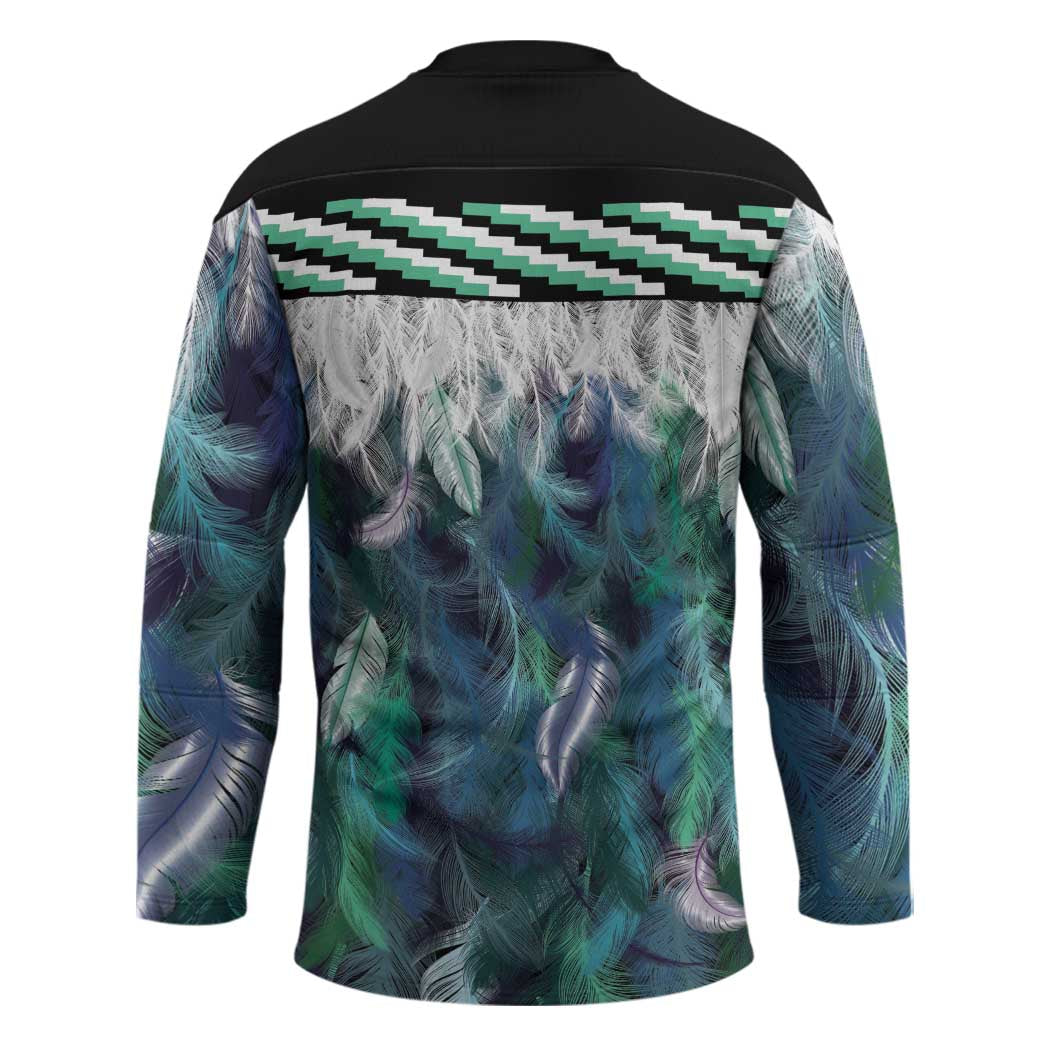 Aotearoa Korowai Motif Hockey Jersey Hei Tiki Poutama Maori Pattern - Polynesian Pride