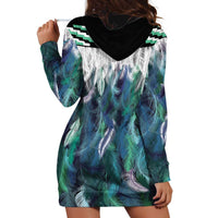 Aotearoa Korowai Motif Hoodie Dress Hei Tiki Poutama Maori Pattern