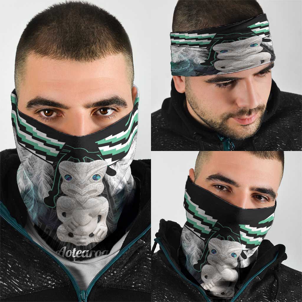 Aotearoa Korowai Motif Neck Gaiter Hei Tiki Poutama Maori Pattern LT14 - Polynesian Pride
