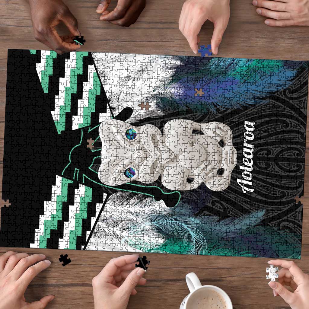 Aotearoa Korowai Motif Puzzle Hei Tiki Poutama Maori Pattern - Polynesian Pride
