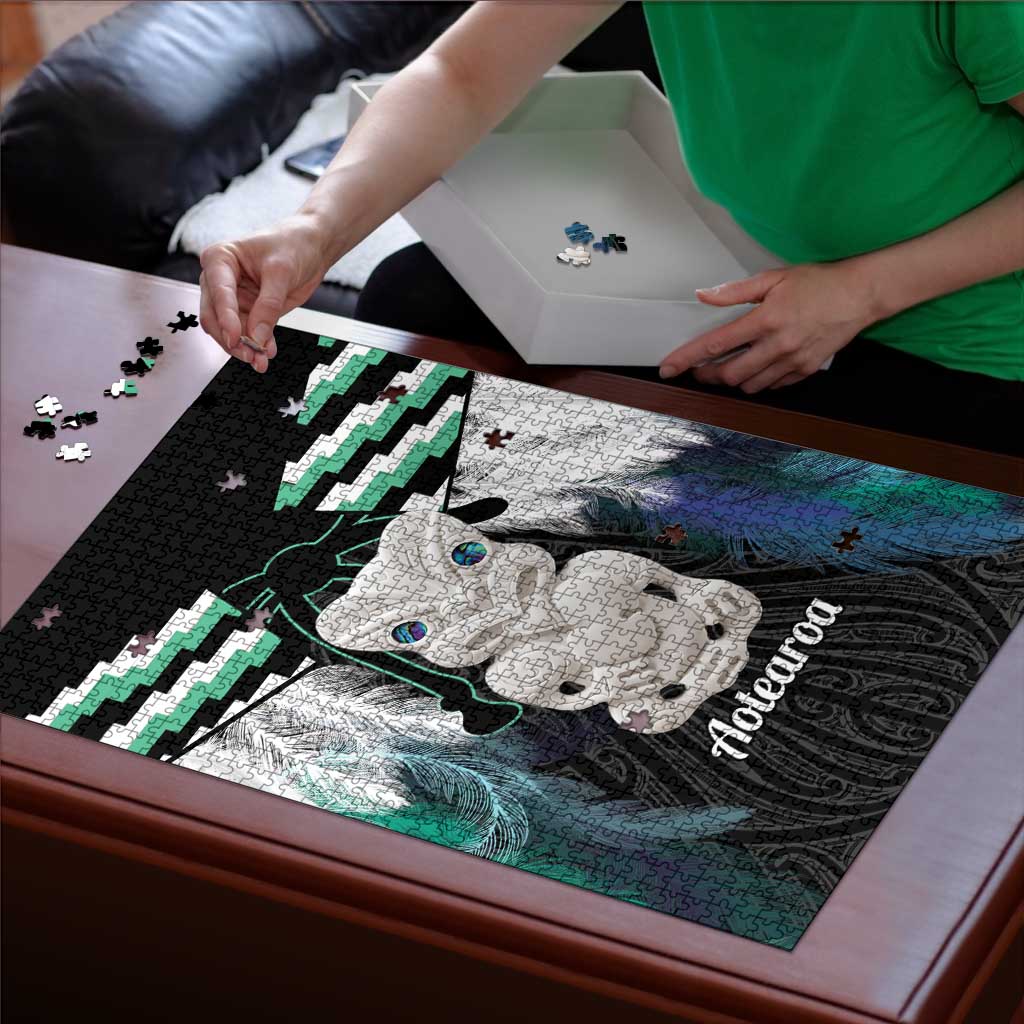 Aotearoa Korowai Motif Puzzle Hei Tiki Poutama Maori Pattern - Polynesian Pride