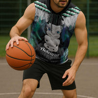 Aotearoa Korowai Motif Sleeveless Hoodie Hei Tiki Poutama Maori Pattern - Polynesian Pride