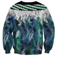 Aotearoa Korowai Motif Sweatshirt Hei Tiki Poutama Maori Pattern