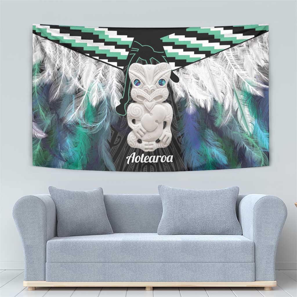 Aotearoa Korowai Motif Tapestry Hei Tiki Poutama Maori Pattern