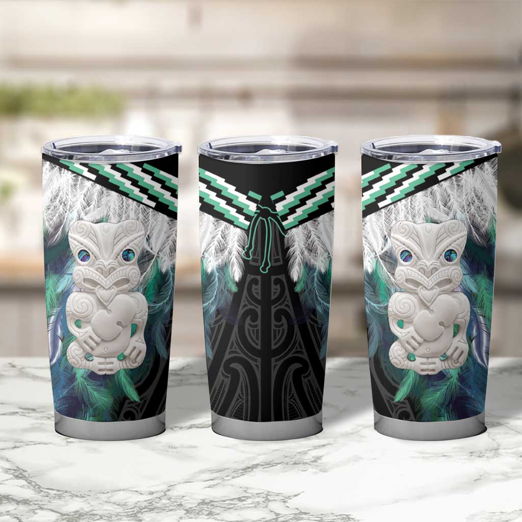 Aotearoa Korowai Motif Tumbler Cup Hei Tiki Poutama Maori Pattern LT14 - Polynesian Pride
