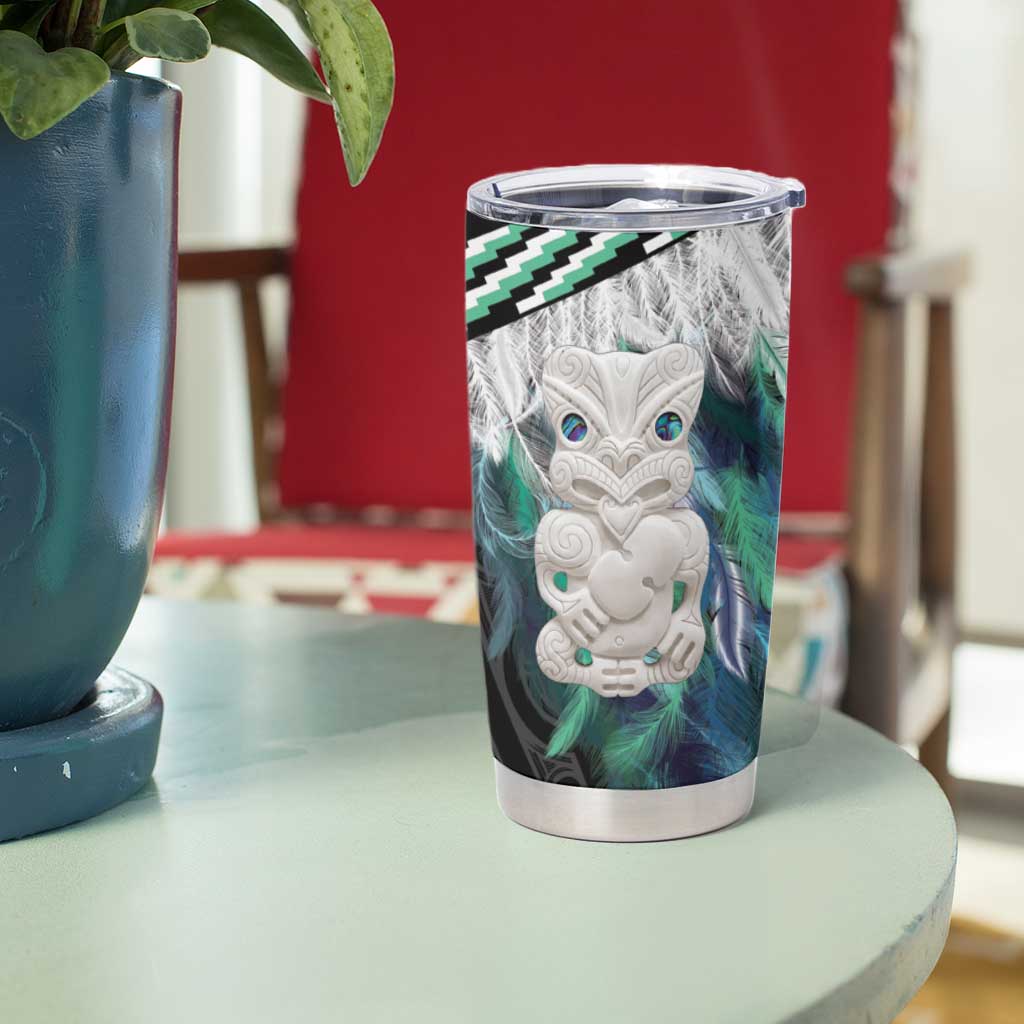 Aotearoa Korowai Motif Tumbler Cup Hei Tiki Poutama Maori Pattern LT14 - Polynesian Pride