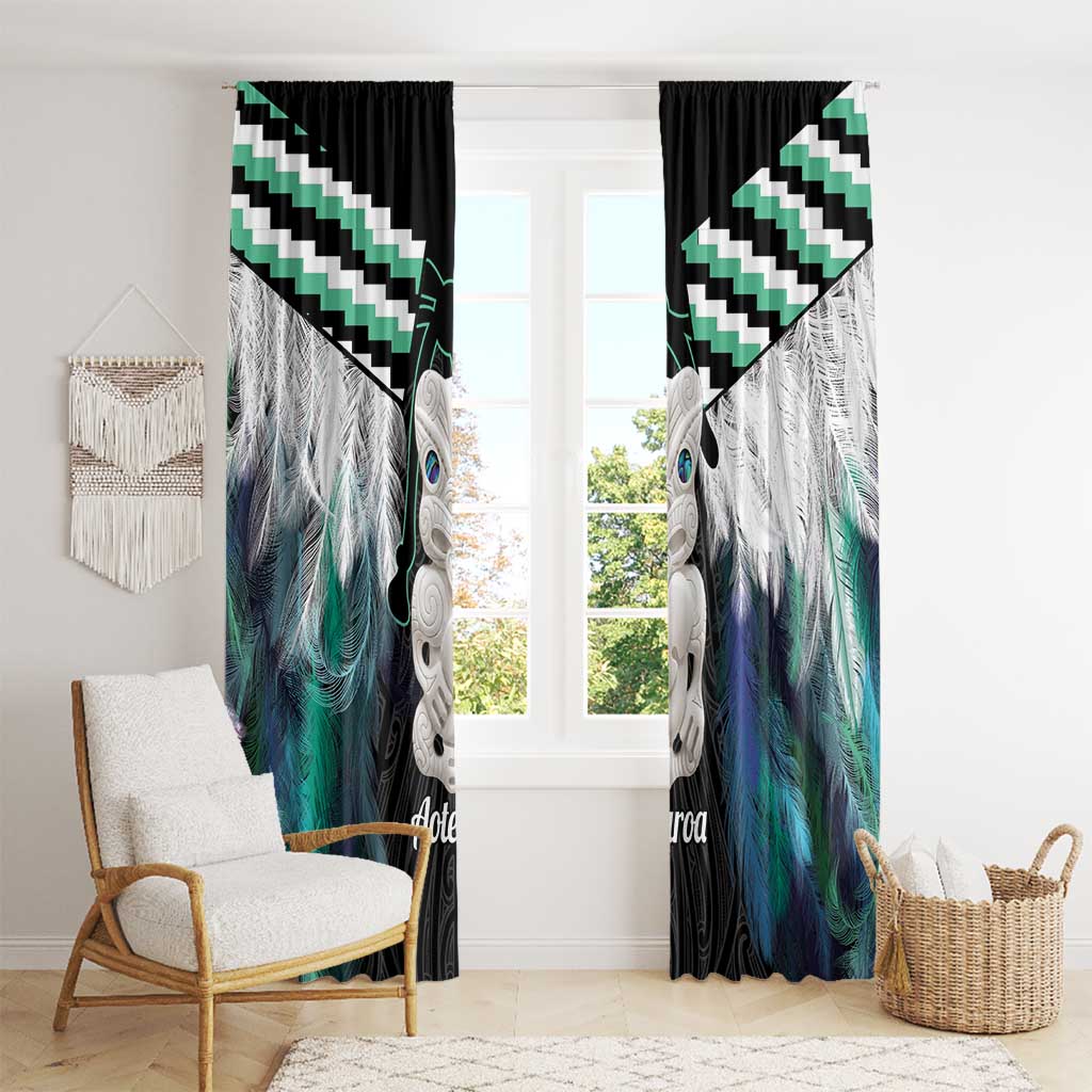 Aotearoa Korowai Motif Window Curtain Hei Tiki Poutama Maori Pattern