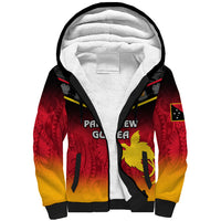 Papua New Guinea Rugby Sherpa Hoodie PNG Hunters Polynesian Black LT14 Unisex Black - Polynesian Pride