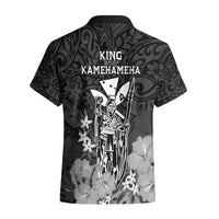 Polynesian Pride King Kamehameha Day Hawaii Hawaiian Shirt Polynesia Tribal Kanaka And Hibiscus Black LT14 - Polynesian Pride