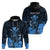 Custom King Kamehameha Day Hawaii Hoodie Polynesia Tribal Kanaka and Hibiscus Blue LT14 - Polynesian Pride