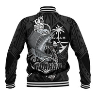 Guam Blue Marlin Fishing Baseball Jacket Guahan Fish Hook Tattoo Black Version
