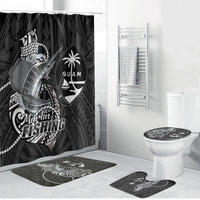 Guam Blue Marlin Fishing Bathroom Set Guahan Fish Hook Tattoo Black Version