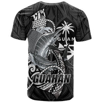 Guam Blue Marlin Fishing T Shirt Guahan Fish Hook Tattoo Black Version