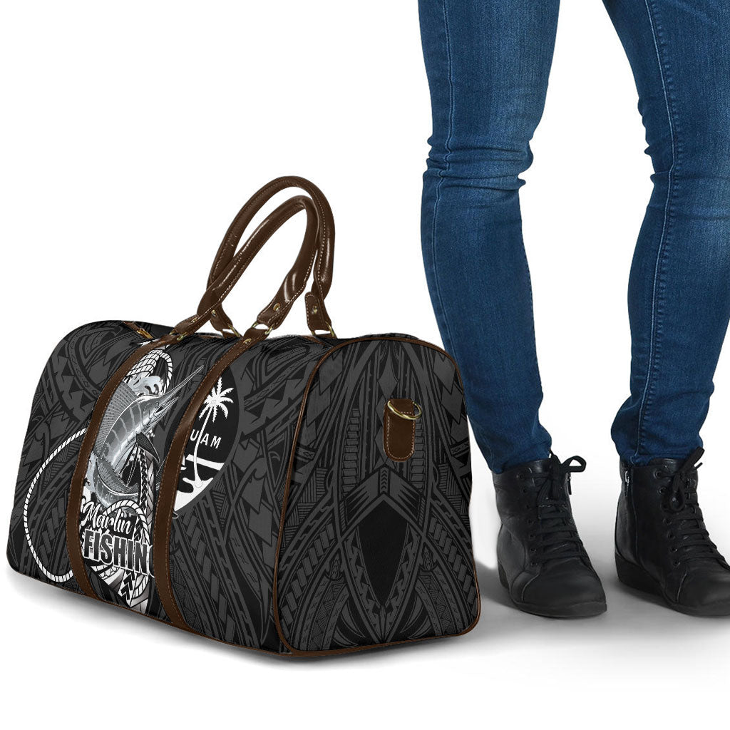 Guam Blue Marlin Fishing Travel Bag Guahan Fish Hook Tattoo Black Version LT14 - Polynesian Pride