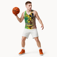 Hawaii Blue Marlin Fishing Basketball Jersey Hawaiian Kanaka Kakau Reggae LT14 - Polynesian Pride