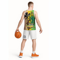 Hawaii Blue Marlin Fishing Basketball Jersey Hawaiian Kanaka Kakau Reggae LT14 - Polynesian Pride