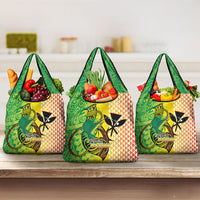 Hawaii Blue Marlin Fishing Grocery Bag Hawaiian Kanaka Kakau Reggae