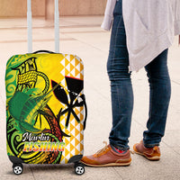 Hawaii Blue Marlin Fishing Luggage Cover Hawaiian Kanaka Kakau Reggae LT14 Reggae - Polynesian Pride