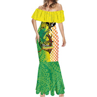 Hawaii Blue Marlin Fishing Mermaid Dress Hawaiian Kanaka Kakau Reggae LT14 - Polynesian Pride