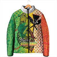 Hawaii Blue Marlin Fishing Padded Jacket Hawaiian Kanaka Kakau Reggae LT14 - Polynesian Pride