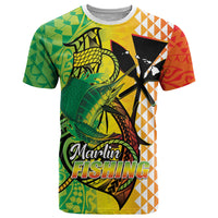 Hawaii Blue Marlin Fishing T Shirt Hawaiian Kanaka Kakau Reggae LT14 Reggae - Polynesian Pride