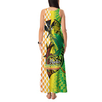 Hawaii Blue Marlin Fishing Tank Maxi Dress Hawaiian Kanaka Kakau Reggae LT14 - Polynesian Pride