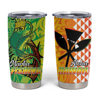 Hawaii Blue Marlin Fishing Tumbler Cup Hawaiian Kanaka Kakau Reggae LT14 Reggae - Polynesian Pride