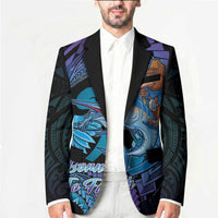 Personalised Blue Marlin Fishing New Zealand Blazer NZ Kiwi Cowboy Born To Fish LT14 - Polynesian Pride