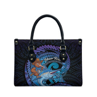 Personalised Blue Marlin Fishing New Zealand Leather Bag NZ Kiwi Cowboy Born To Fish LT14 - Polynesian Pride