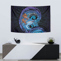 Personalised Blue Marlin Fishing New Zealand Tapestry NZ Kiwi Cowboy Born To Fish LT14 - Polynesian Pride