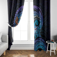 Personalised Blue Marlin Fishing New Zealand Window Curtain NZ Kiwi Cowboy Born To Fish LT14 - Polynesian Pride