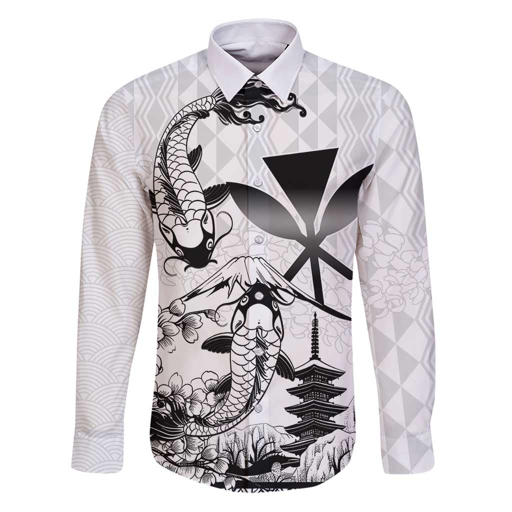 Japan And Hawaii Family Matching Puletasi and Hawaiian Shirt Sakura Koi Fish Hawaiian Lei Kanaka - Polynesian Pride