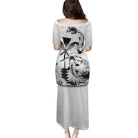 Japan And Hawaii Family Matching Puletasi and Hawaiian Shirt Sakura Koi Fish Hawaiian Lei Kanaka - Polynesian Pride