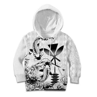 Japan And Hawaii Kid Hoodie Sakura Koi Fish Hawaiian Lei Kanaka - Polynesian Pride