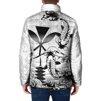 Japan And Hawaii Padded Jacket Sakura Koi Fish Hawaiian Lei Kanaka LT14 - Polynesian Pride