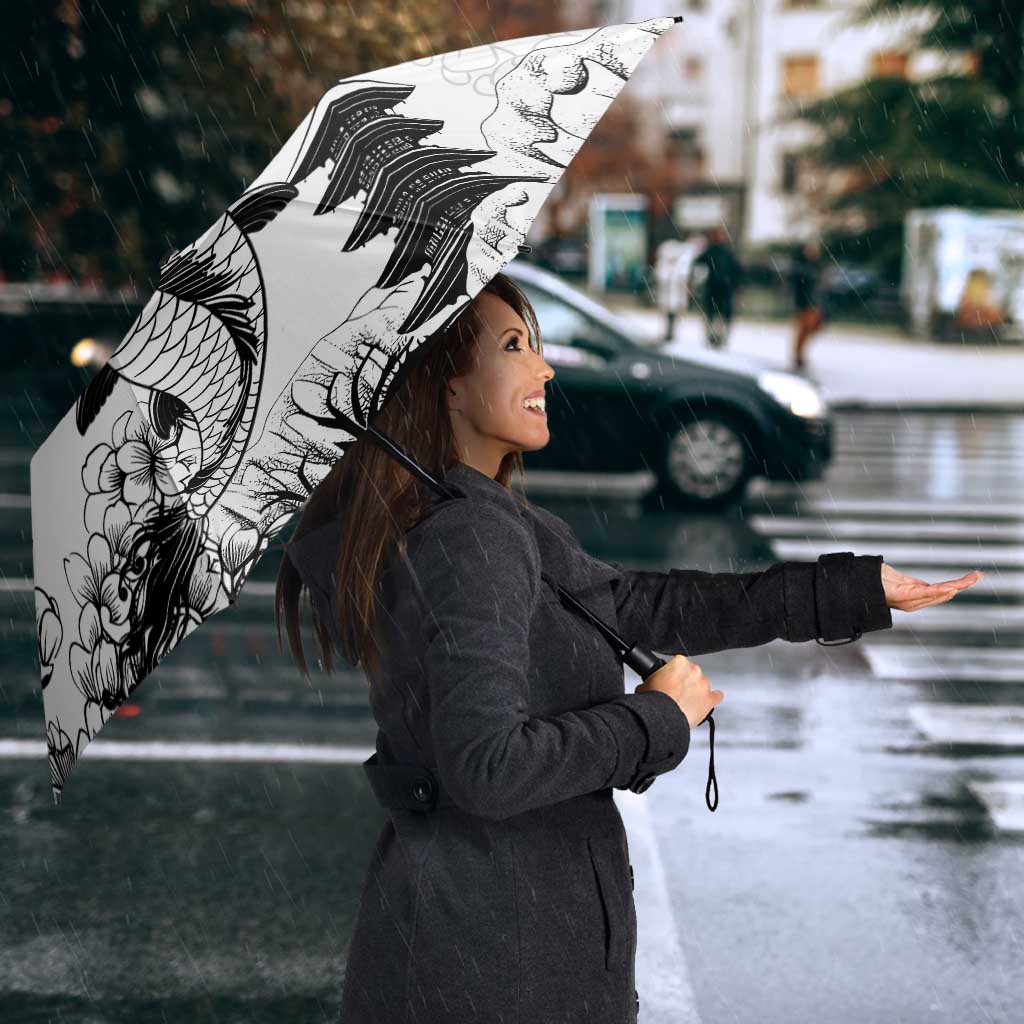 Japan And Hawaii Umbrella Sakura Koi Fish Hawaiian Lei Kanaka - Polynesian Pride