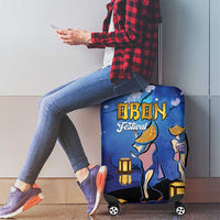 Japan Obon Festival Luggage Cover Sakura Lanterns With Bon Dance - Polynesian Pride