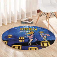 Japan Obon Festival Round Carpet Sakura Lanterns With Bon Dance - Polynesian Pride