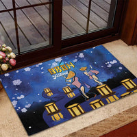 Japan Obon Festival Rubber Doormat Sakura Lanterns With Bon Dance - Polynesian Pride
