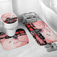 Personalised Japan Samurai Warrior Bathroom Set Japanese Cherry Blossom Polynesian Pattern - Polynesian Pride