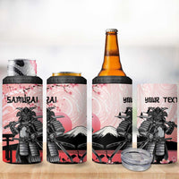 Personalised Japan Samurai Warrior 4 in 1 Can Cooler Tumbler Japanese Cherry Blossom Polynesian Pattern LT14 - Polynesian Pride