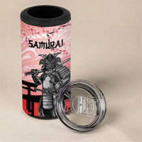 Personalised Japan Samurai Warrior 4 in 1 Can Cooler Tumbler Japanese Cherry Blossom Polynesian Pattern LT14 - Polynesian Pride