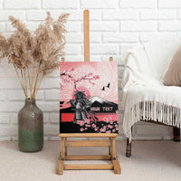 Personalised Japan Samurai Warrior Canvas Wall Art Japanese Cherry Blossom Polynesian Pattern LT14 - Polynesian Pride