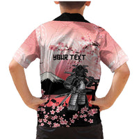 Personalised Japan Samurai Warrior Family Matching Mermaid Dress and Hawaiian Shirt Japanese Cherry Blossom Polynesian Pattern LT14 - Polynesian Pride