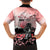 Personalised Japan Samurai Warrior Family Matching Off The Shoulder Long Sleeve Dress and Hawaiian Shirt Japanese Cherry Blossom Polynesian Pattern - Polynesian Pride