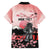 Personalised Japan Samurai Warrior Family Matching Off The Shoulder Long Sleeve Dress and Hawaiian Shirt Japanese Cherry Blossom Polynesian Pattern - Polynesian Pride