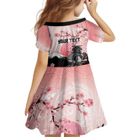 Personalised Japan Samurai Warrior Family Matching Short Sleeve Bodycon Dress and Hawaiian Shirt Japanese Cherry Blossom Polynesian Pattern LT14 - Polynesian Pride